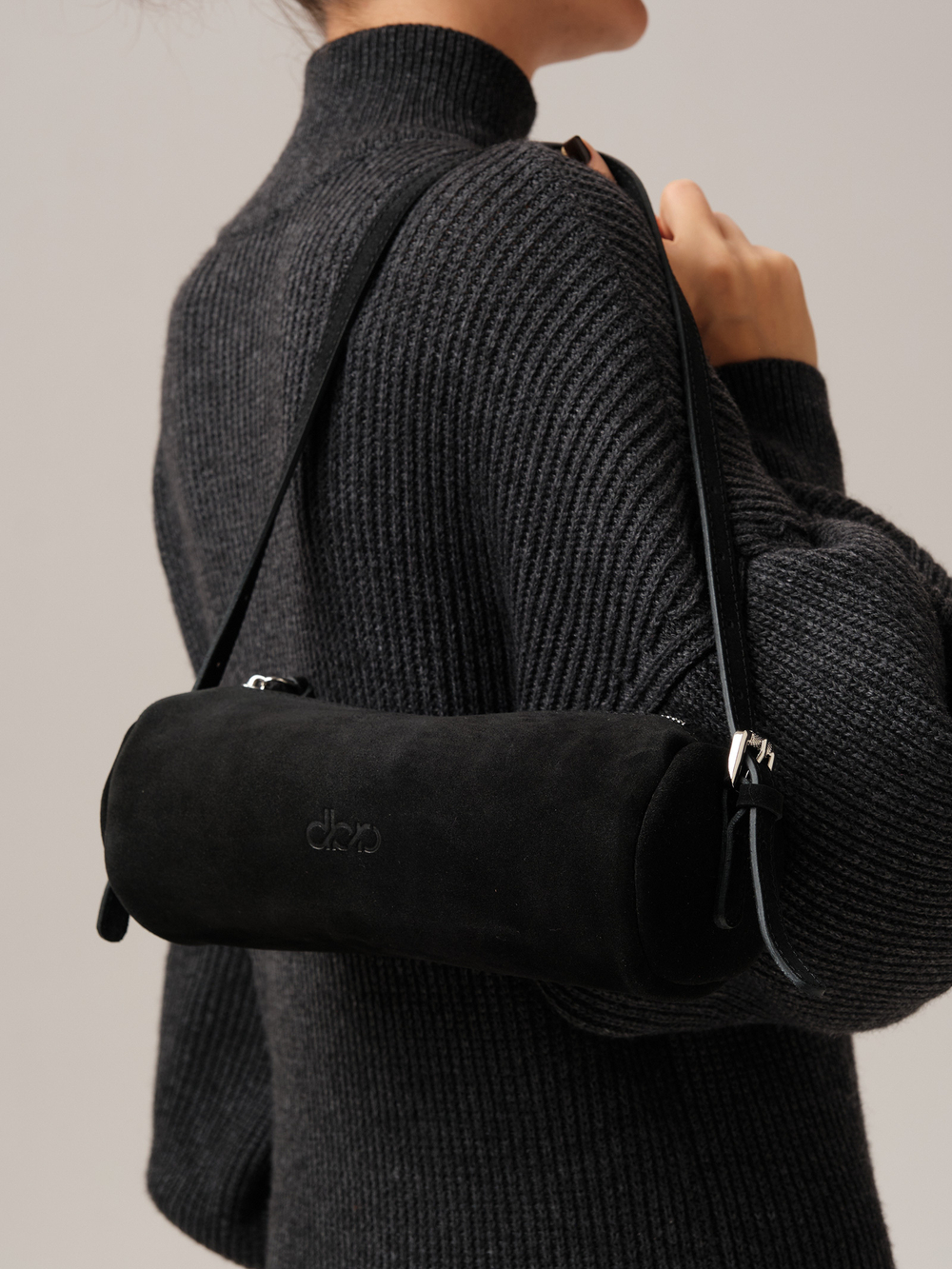 Замшевая сумка DBR 31343 черный велюр