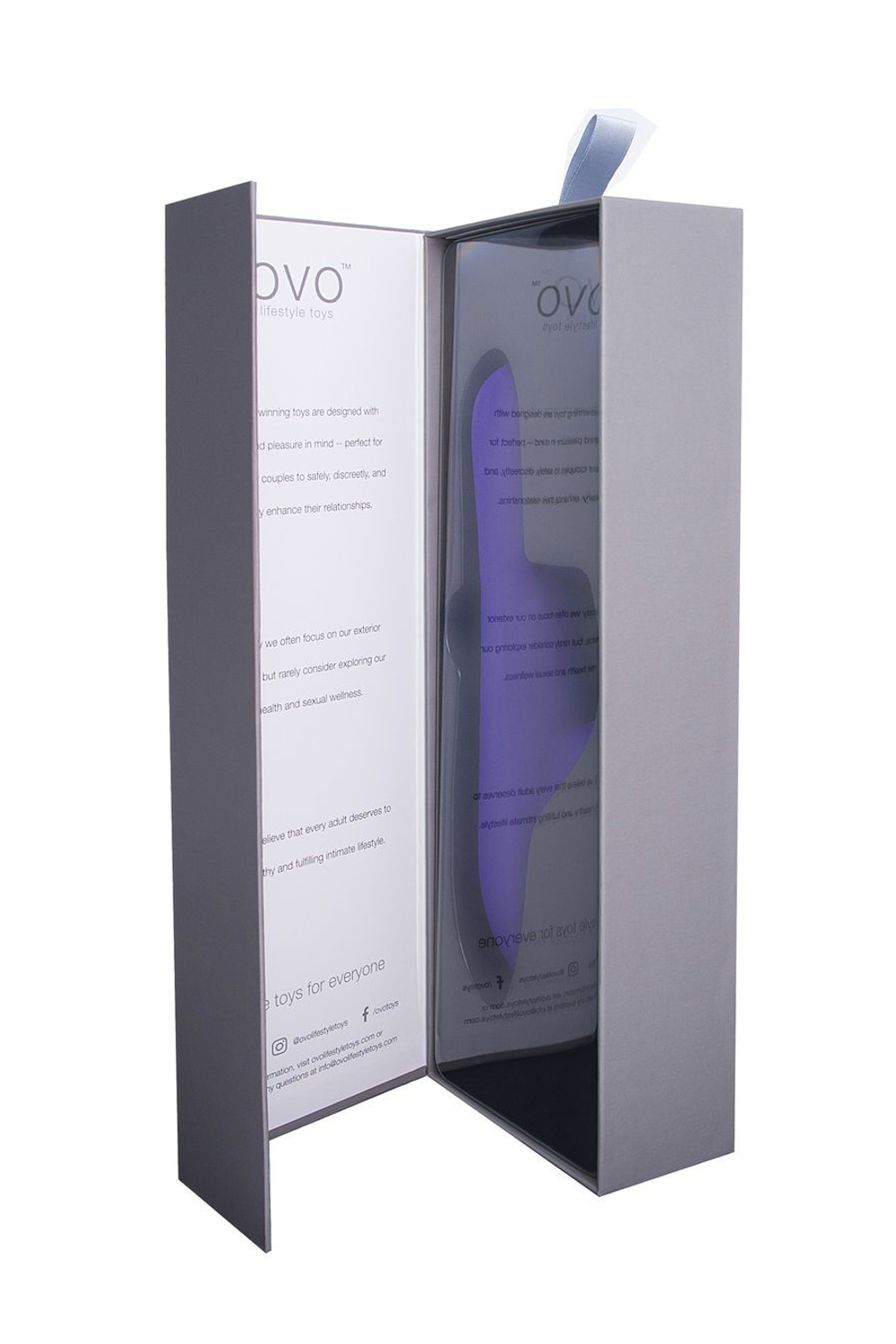 Вибратор OVO J3 rabbit, перезаряжаемый фиолетовый