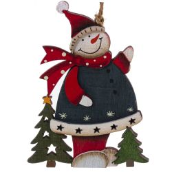 GAEM Изделие декоративное подвесное "Олень/Снеговик/Дед Мороз",L9 W0,5 H11,5 см, 4в.