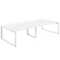AG.3216.WH.72.WH / Стол для переговоров 3200х1638х750 / профиль О-образный: 70х20 белый; лючок: серебро; столешница: белый