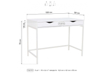 Компьютерный стол Woodville Дейл белый шелк, ножки белые
