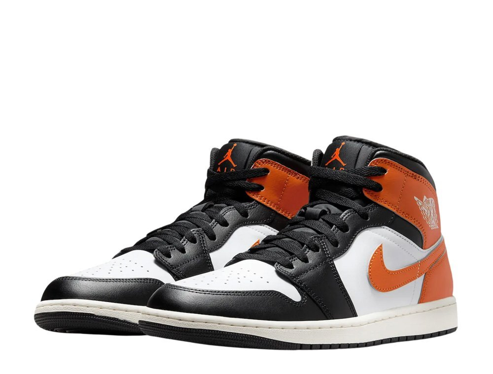 Баскетбольные кроссовки Air Jordan 1 Mid Orange Shoes