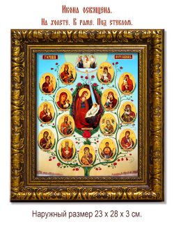 Древо Пресвятой Богородицы (Горний Иерусалим). Икона на холсте.