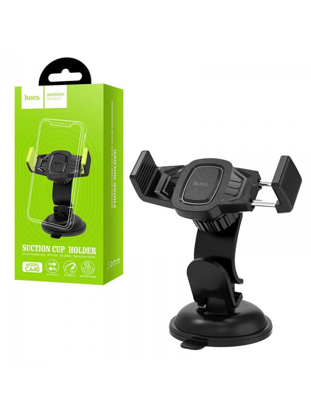 Держатель Hoco CA40 black