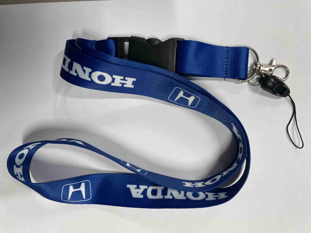 Honda (синий) / Брелок, шнурок для ключей на шею Honda (Хонда), ланъярд, крафт, синий (1 шт)
