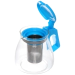 Чайник заварочный стеклянный 1100мл «Ассорти», микс цветов