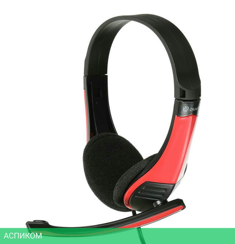 Наушники Oklick HS-M150 NO-003N черный/красный (359486)