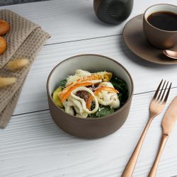 Салатник 600 мл d 13,8 cм h6 cм White Matt New Brown Taiga P.L. [4]