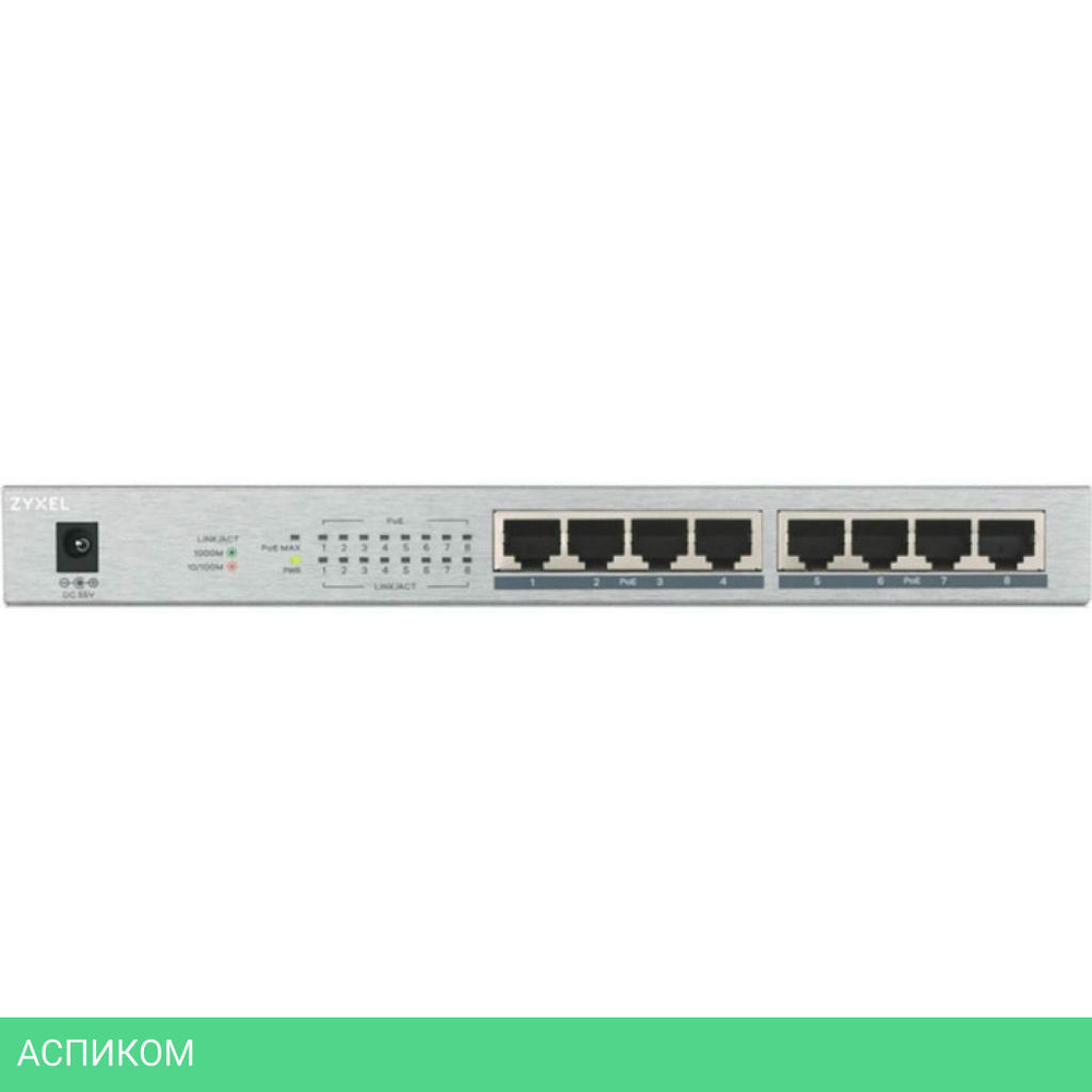Коммутатор Zyxel GS1008HP-EU0101F
