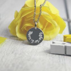 Мини подвеска из титана с гравировкой на заказ