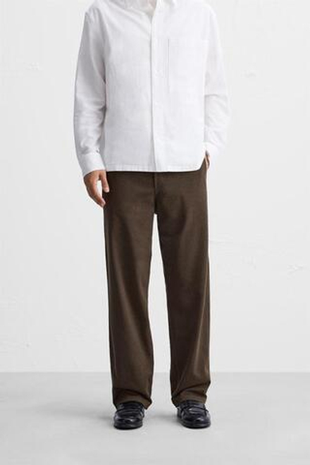 ZARA БРЮКИ-ДЖОГГЕРЫ RELAXED FIT, ТЕМНЫЙ ХАКИ