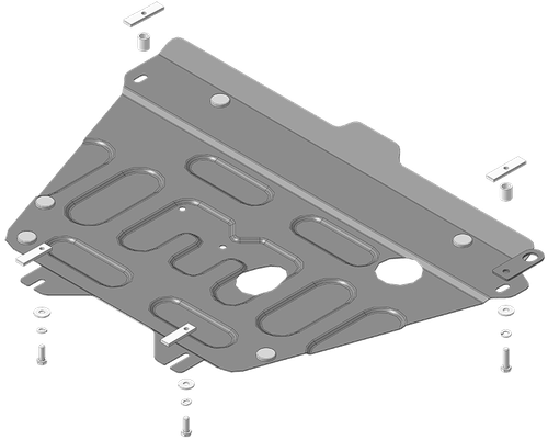 Защита стальная 2 мм двигателя и кпп для Honda Stream 2WD Motodor.70811