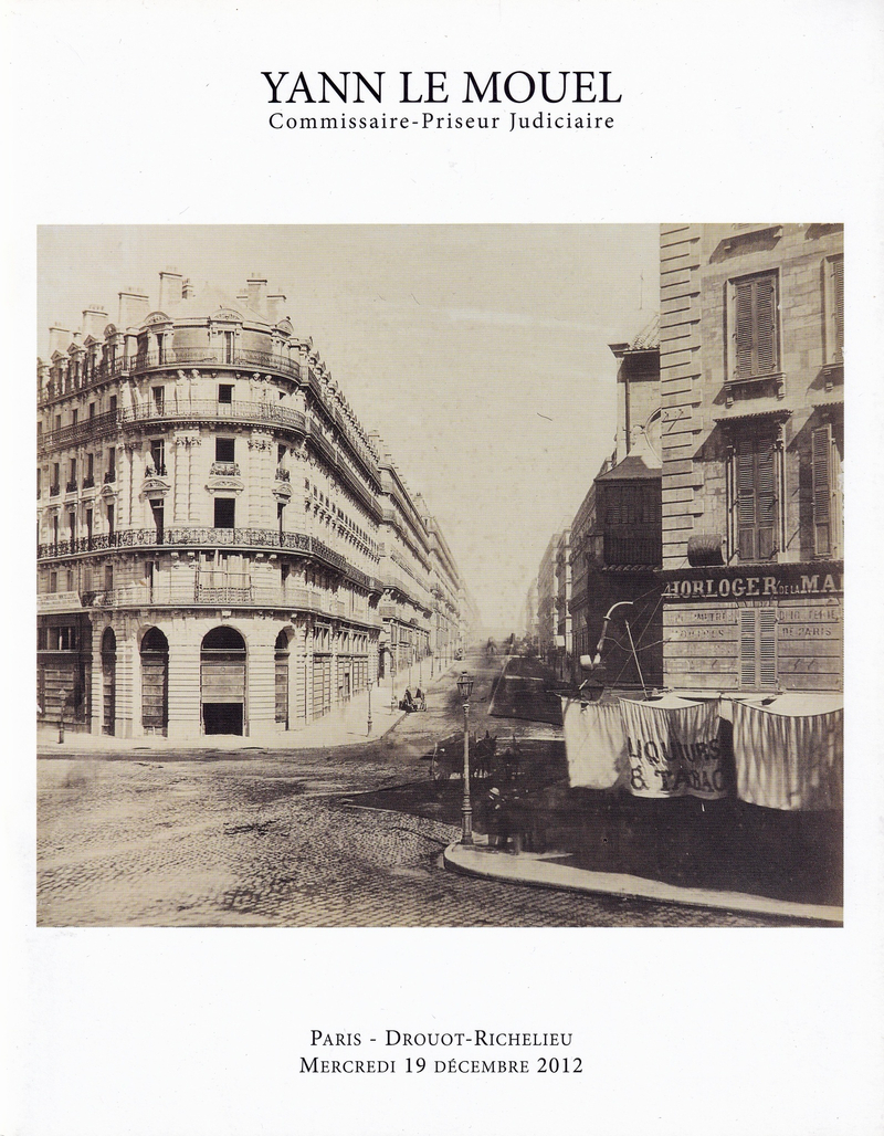 Каталог аукциона Yann Le Mouel, Париж, Фотография от 19 декабря 2012 года
