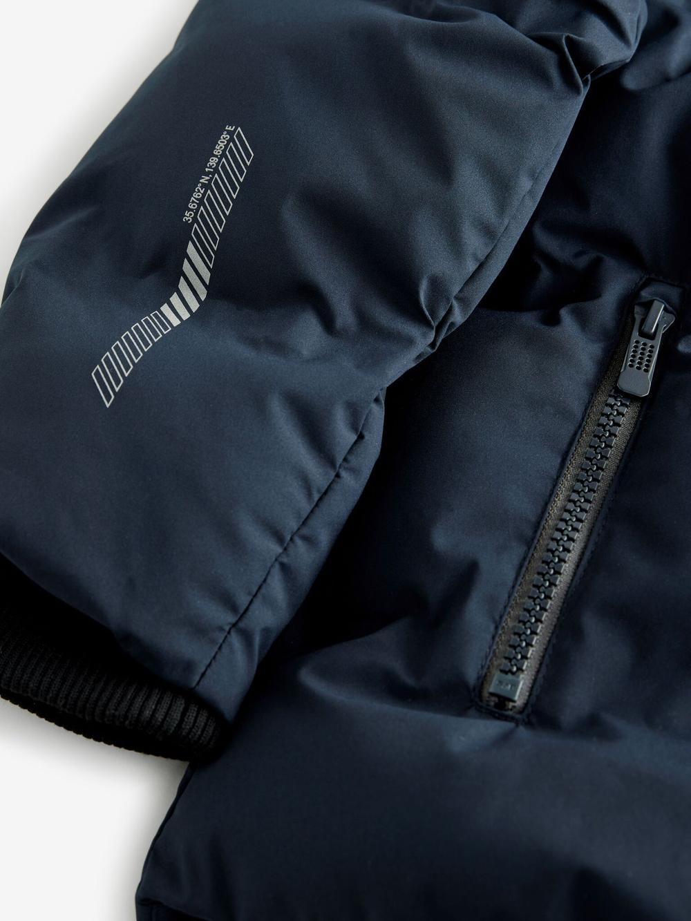 Куртка утепленная с капюшоном для мальчика Next Q51-574, Темно-синий