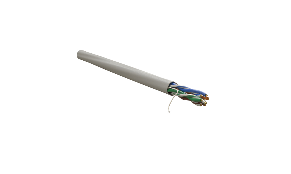 Кабель витая пара U/UTP 5e кат. 4 пары WRLine WR-UTP-4P-C5E-L-PVC-GY
