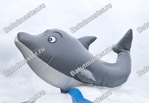 Коммерческий надувной батут "Тоннель дельфин"