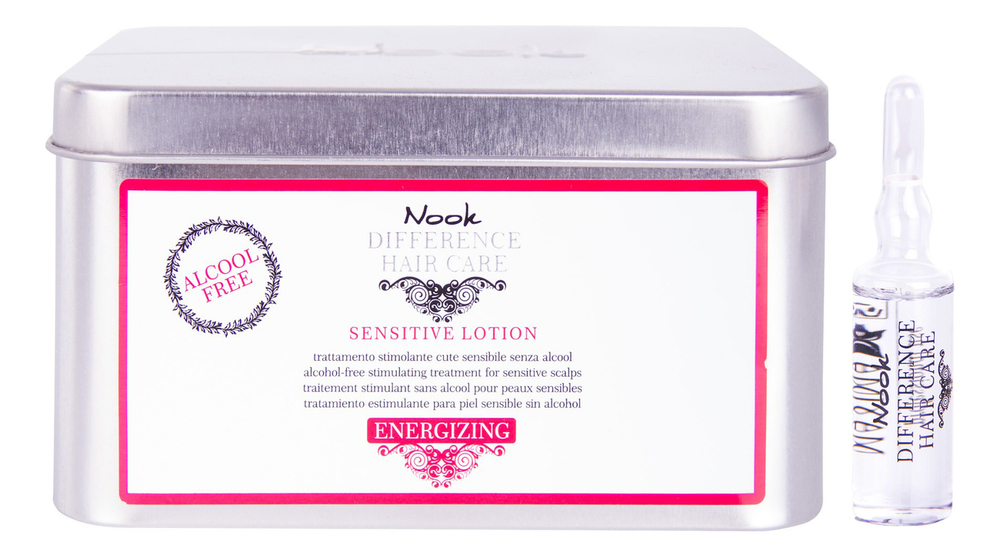 Nook Лосьон против выпадения волос без спирта для чувствительной кожи ph 5,2 - Energizing Sensitive Lotion , 12 х 7 мл