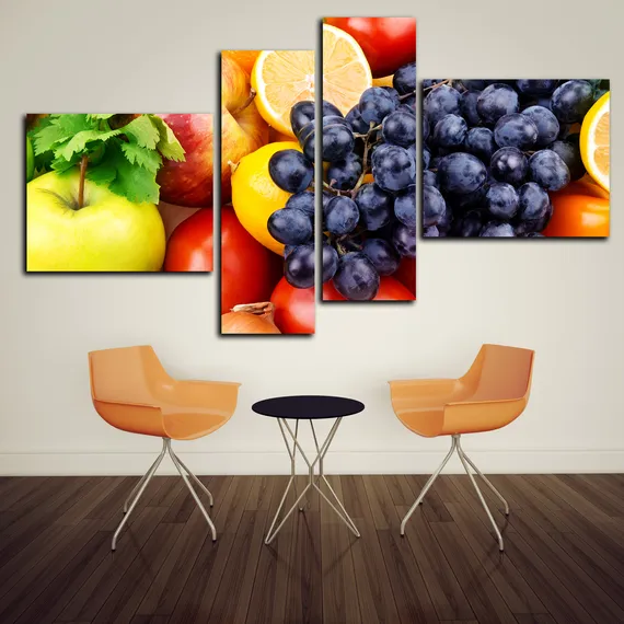 Модульная картина " Фрукты и овощи "