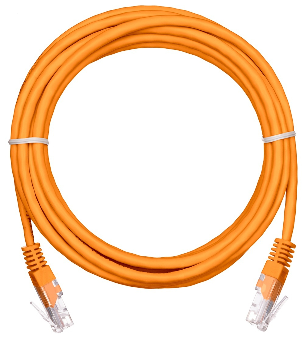 Кабель патч-корд U/UTP 5e кат. 10м Netlan EC-PC4UD55B-BC-PVC-100-OR-5