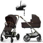 Коляска Cybex Balios S Lux TPE complete Cloud G Fog Grey Base G 4 в 1 Chocolate Brown с дождевиками