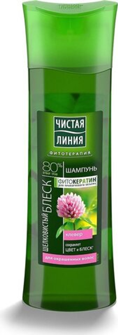 Чистая Линия,Шамп,Шелковистый блеск.Клевер(400мл)