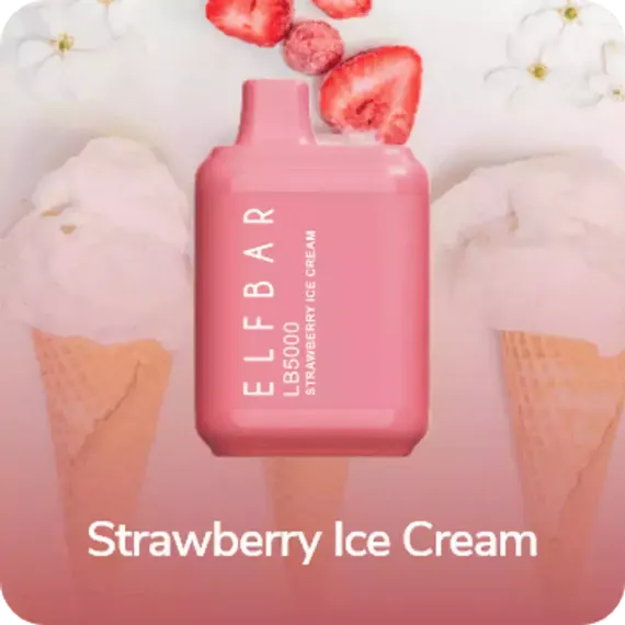 Elf Bar LB5000 - Strawberry Ice Cream (5% nic)