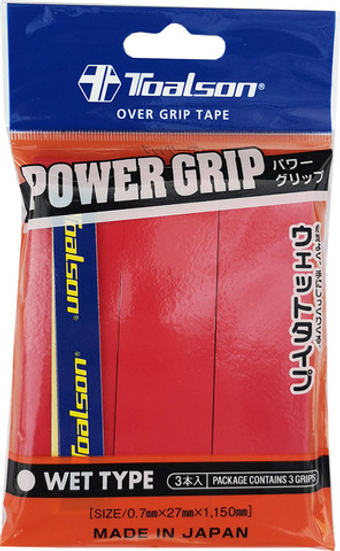 Теннисные намотки Toalson Power Grip 3P - красный