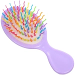 Расческа массажная детская «МИЛА», пончик, цвет фиолетовый, 14*5,5см (блистер)