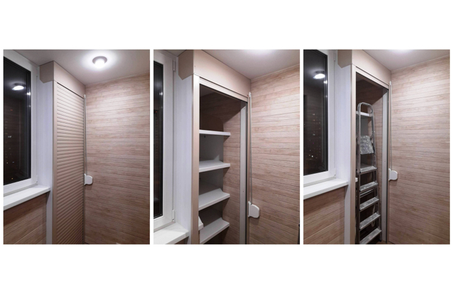 Шкафы роллетные на лоджии (балконы) домов серии П44, П44Т, П44ТМ