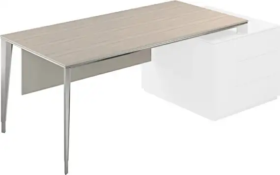 NZ-0106.YN.AL / Стол под опорную тумбу 800 / 1800х900х740 ясень наварра, мк алюминий