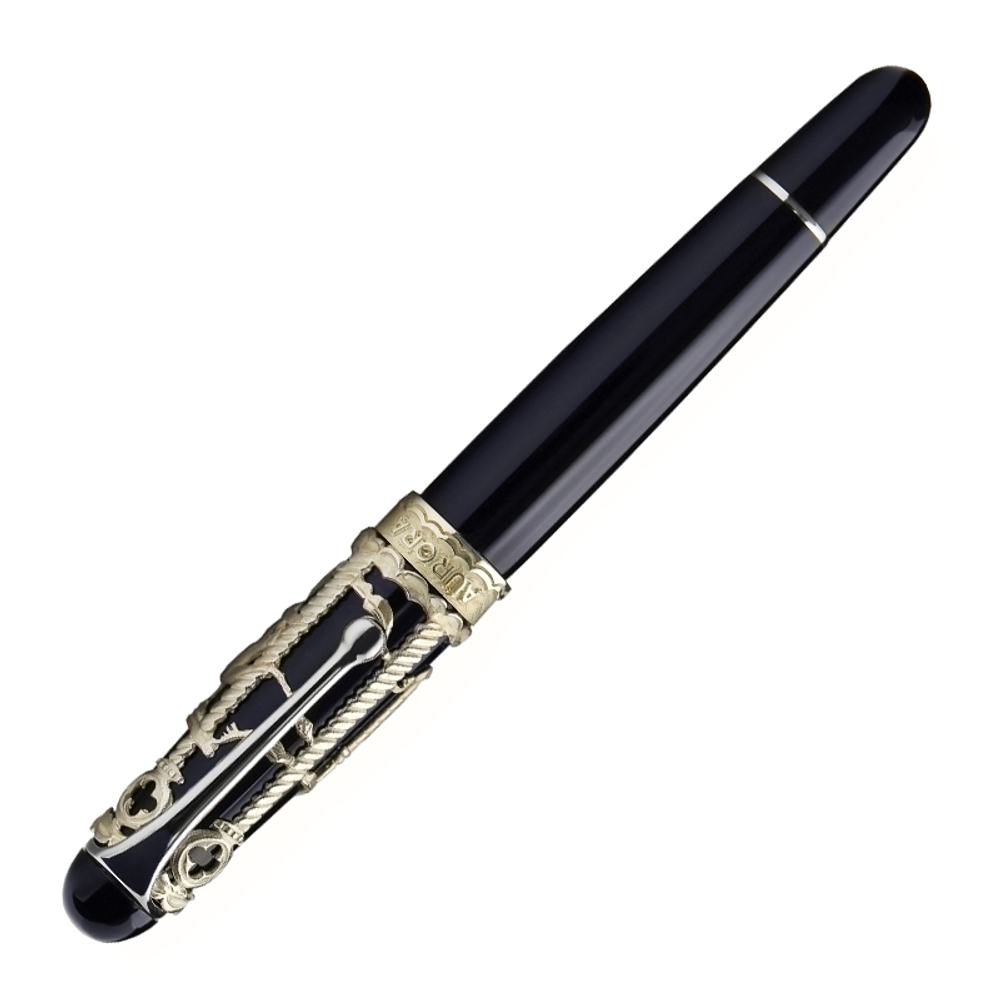 Перьевая ручка Aurora Venezia, black CT, в подарочной коробке
