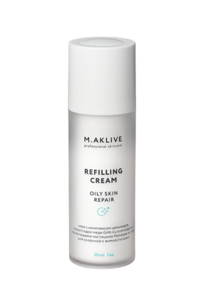 M.AKLIVE Крем лёгкий напитывающий "Восстановление кожи склонной к сухости" 30мл