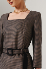 23127 Блузка женская (черно-бежевый)