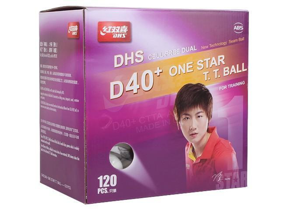 DHS D40+ 1* 120 Balls (seam)