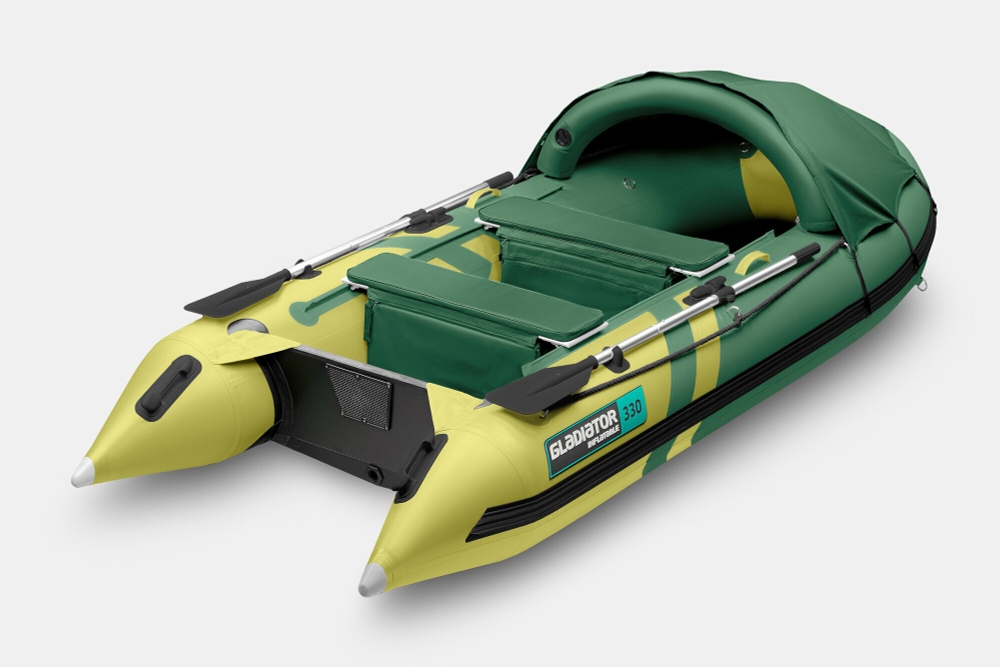 Надувная лодка GLADIATOR C330AL зелёно-оливковый