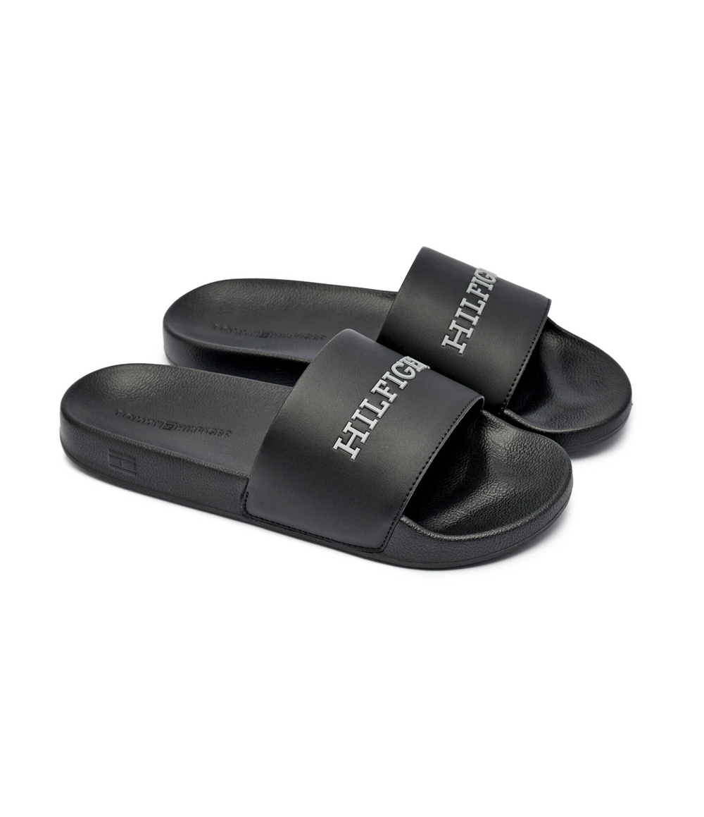 Шлепанцы RAISED POOL SLIDE Tommy Hilfiger - черный(FM0FM05022)