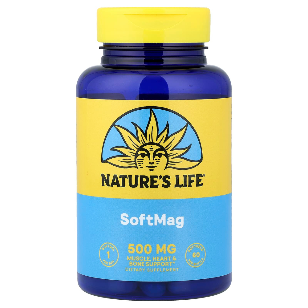 Nature's Life, SoftMag, 500 мг, 60 капсул