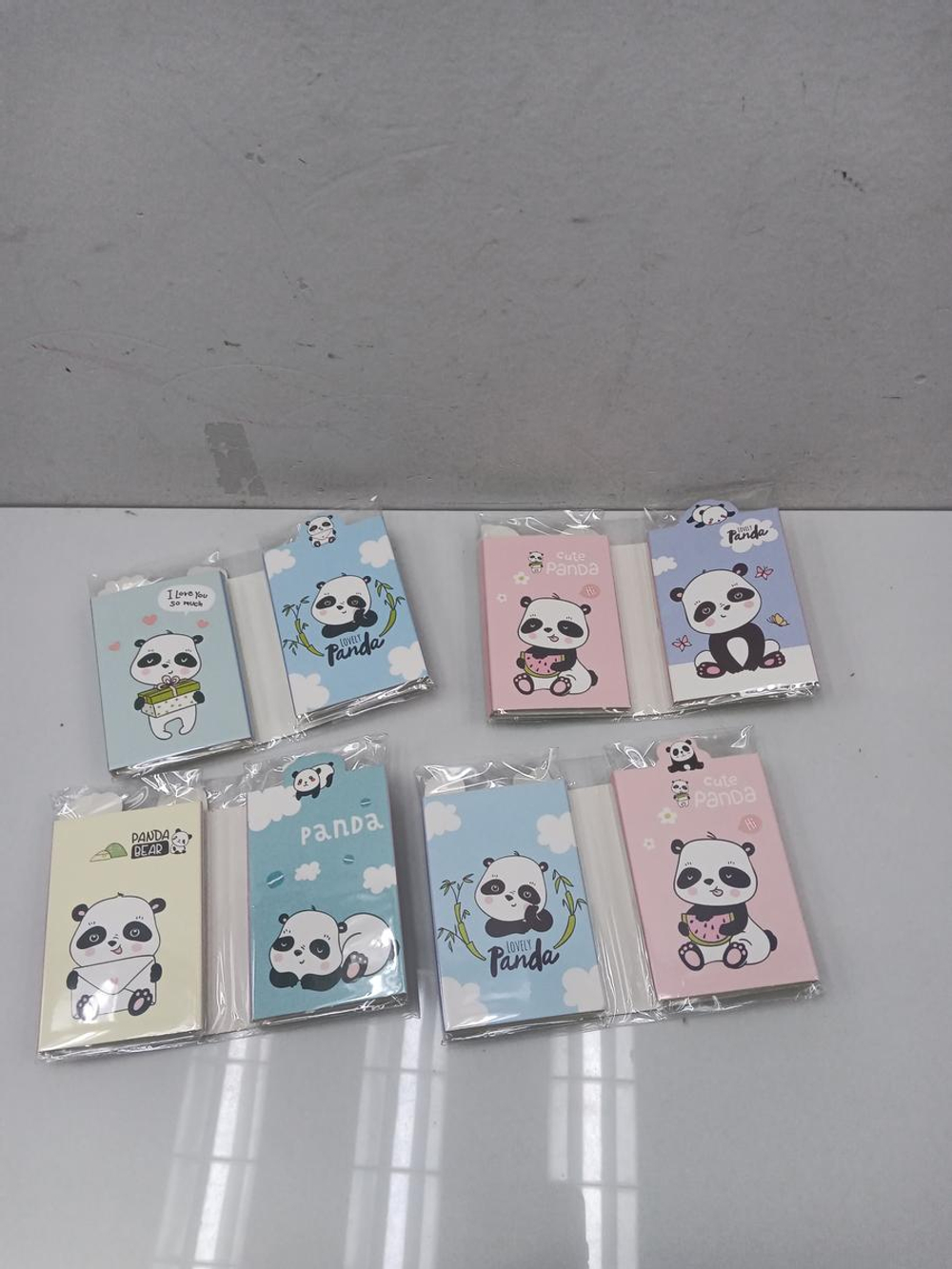 Набор бумажных стикеров "Панда", 6 развротов