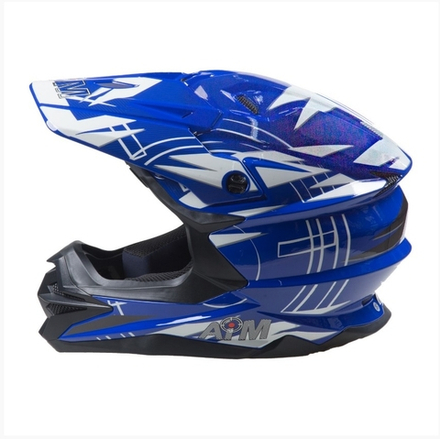 Шлем кроссовый AiM JK803S Blue/White, M