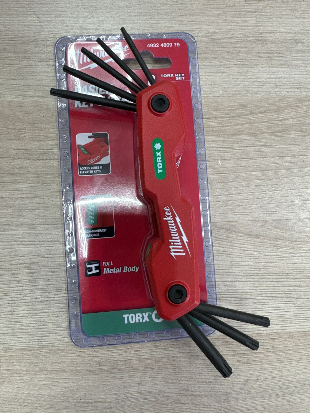 Набор из 8 складных Торкс (Torx) ключей Milwaukee, металл, 118мм