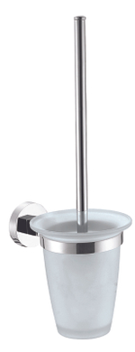 Ерш для унитаза AZARIO NESSY подвесной со стеклянной колбой, хром (AZ-73113)