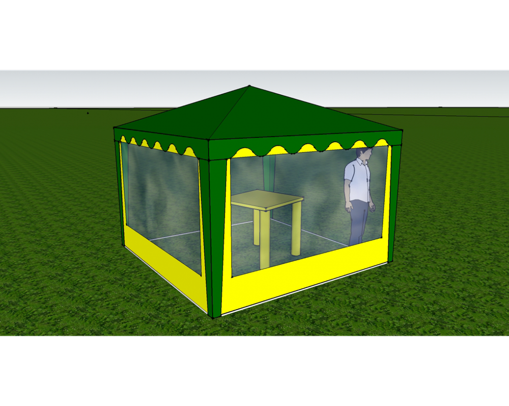 Стенка 2,5х2,0 с окном (к шатру Митек 2,5 х 2,5  и  5 х 2.5)