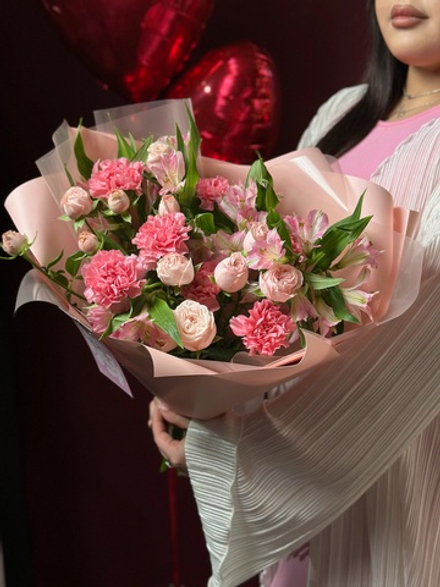Сборный букет «Розовые мечты»