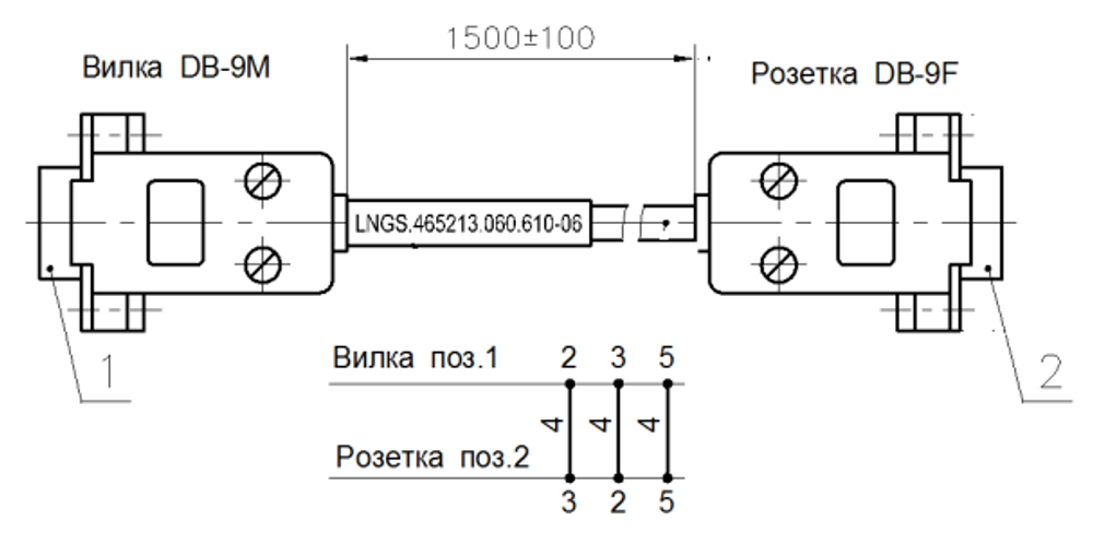 Кабель F-M ЛНГС.465213.060.610-06