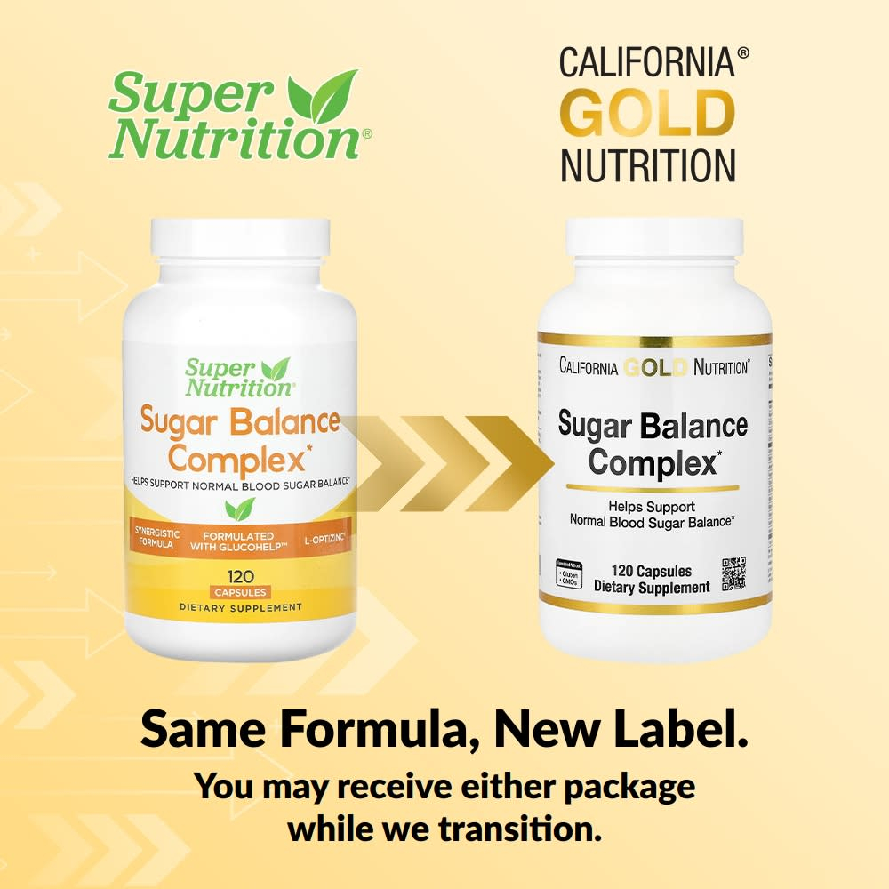 California Gold Nutrition, комплекс для поддержания уровня сахара с хромом, джимнемой, гинкго билоба и расторопшей, 120 капсул