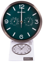 Часы настенные Bresser MyTime ND DCF Thermo/Hygro, 25 см, бирюзовые