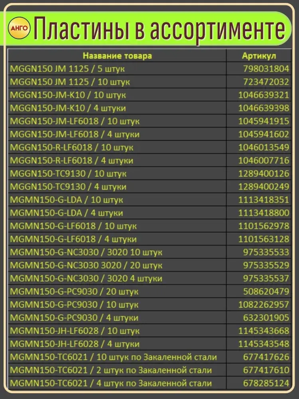 Державка MGIVR2016-1,5 Резец Токарный Канавочный Внутренний + 5 пластин MGMN150 АНГО-УФА