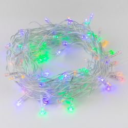 ULD-S1000-090-STA MULTI IP20 Гирлянда светодиодная. 10м. 90 светодиодов. Разноцветный свет. Провод прозрачный. ТМ Uniel