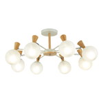 SLE220702-08 Светильник потолочный Белый, Светлое дерево/Белый E14 8*40W CATANIA