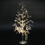 Дерево декоративное «Зимнее чудо» 50 cм, (с подсветкой на батарейках 2хАА), Серебро